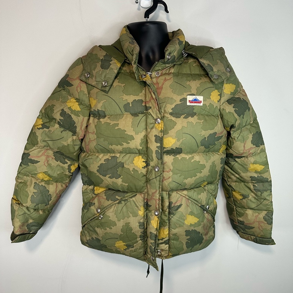 Vintage Penfield Down Puffer Jacket Camo Full Zip Size Small Womens